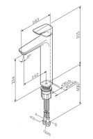 Высокий смеситель Am.Pm Spirit для раковины F7092100 схема 2