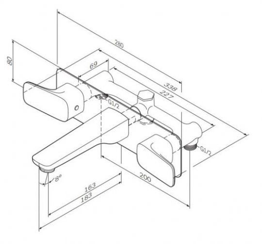 Смеситель Am.Pm Spirit F7072400 схема 2