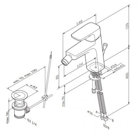 Смеситель Am.Pm Spirit F7083100 схема 3