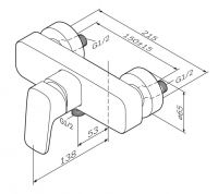 Смеситель Am.Pm для душа Spirit F7020000 схема 2