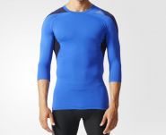 Футболка компрессионная сине-чёрная Adidas Techfit Cool 3/4 Sleeve AB1454