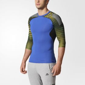 Футболка компрессионная сине-чёрная Adidas Techfit Cool 3/4 Sleeve AC0471