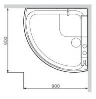 Душевая кабина с глубоким поддоном Am.Pm Like 3 (Лайк) 90х90 см схема 3