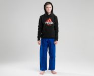 Толстовка с капюшоном чёрно-оранжевая (Худи) детская Adidas Community Hoody MMA Kids ADICHMMA-K