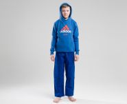 Толстовка с капюшоном сине-оранжевая (Худи) детская Adidas Community Hoody Judo Kids ADICHJ-K