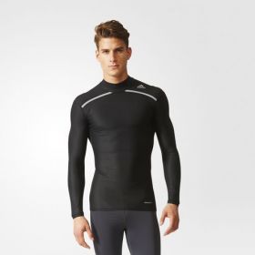 Футболка черная компрессионная Adidas Techfit Chill Mock Neck AI3340