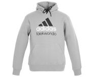 Толстовка с капюшоном серо-черная (Худи) Adidas Community Hoody Taekwondo ADICHTKD