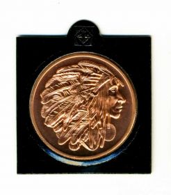 США Индейская медаль мира медь 1 унция инвестиционный слиток