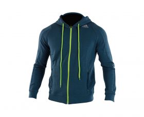 Толстовка с капюшоном сине-желтая (Худи) Adidas Train Hoodie Speedline ADISTH01SL