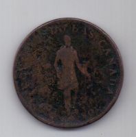 1/2 пенни 1837 г. Канада. Великобритания