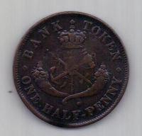 1/2 пенни 1857 г. Канада. Великобритания