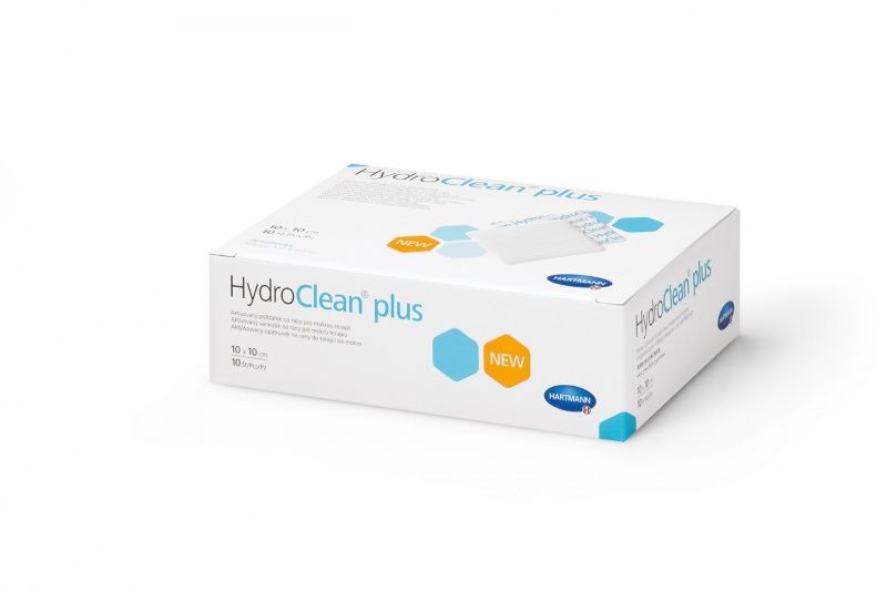 Повязка Гидроклин плюс (HydroClean plus ) с раствором Рингера, 10 х 10 см.