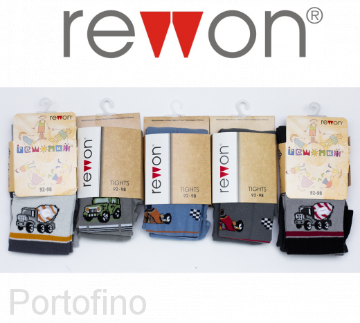 501-004B (92-98) Колготки детские с компьютерным рисунком для мальчиков Rewon (Польша)