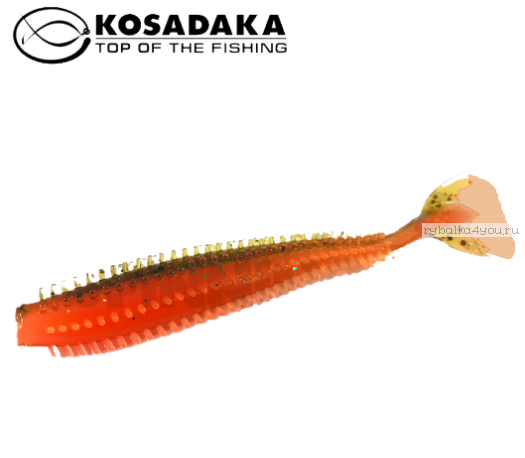 Виброхвост Kosadaka Spikey Shad 120, 4шт., цвет DM SSH-120-DM