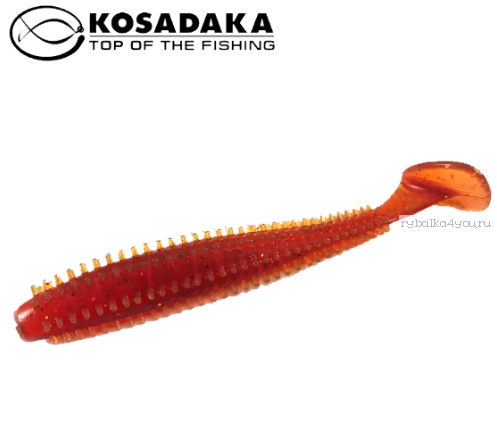 Виброхвост Kosadaka Spikey Shad 120, 4шт., цвет MOS SSH-120-MOS