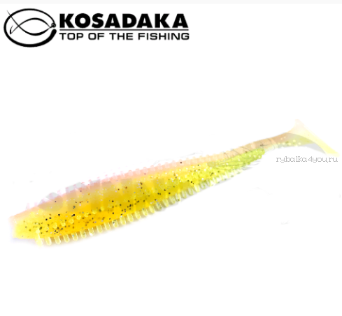 Виброхвост Kosadaka Spikey Shad 120, 4шт., цвет PCH SSH-120-PCH