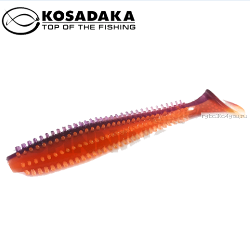 Виброхвост Kosadaka Spikey Shad 120, 4шт., цвет VF SSH-120-VF