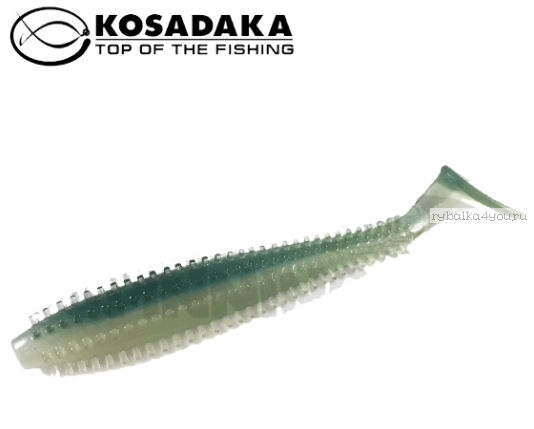 Виброхвост Kosadaka Spikey Shad 90, 9шт., цвет TRS SSH-090-TRS