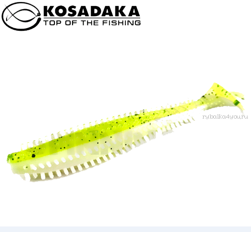 Виброхвост Kosadaka Spikey Shad 90, 9шт., цвет WG SSH-090-WG