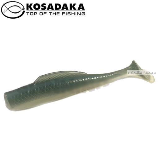 Виброхвост Kosadaka Weedless Minnow 65, 6шт., цвет TRS WM-065-TRS