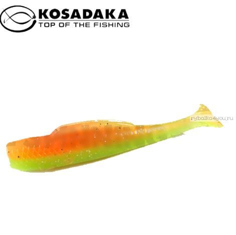 Виброхвост Kosadaka Weedless Minnow 88, 6шт., цвет AGS WM-088-AGS