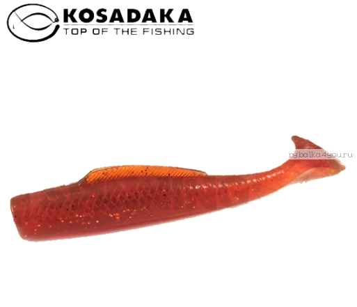 Виброхвост Kosadaka Weedless Minnow 88, 6шт., цвет MOS WM-088-MOS