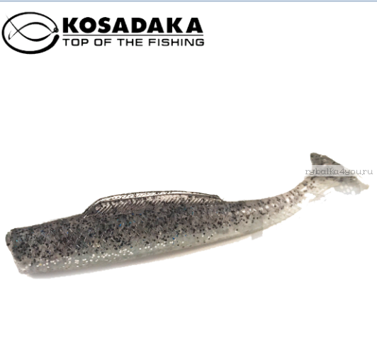 Виброхвост Kosadaka Weedless Minnow 88, 6шт., цвет SR WM-088-SR