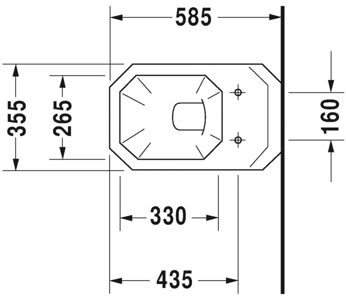 Подвесной унитаз Duravit Серия 1930 018209 схема 1