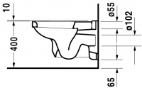 Подвесной унитаз Duravit Серия 1930 018209 схема 2