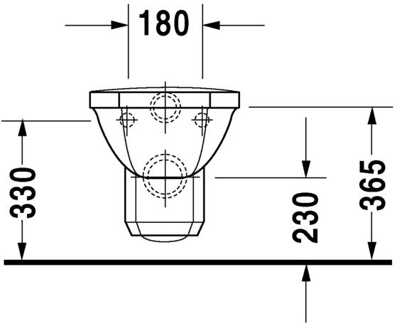 Подвесной унитаз Duravit Серия 1930 018209 схема 3