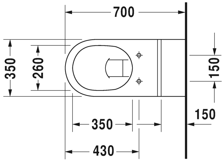 Подвесной унитаз Duravit Architec rimless 019009 ФОТО