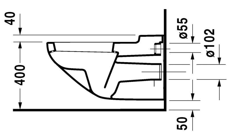 Подвесной унитаз Duravit Architec rimless 019009 схема 2