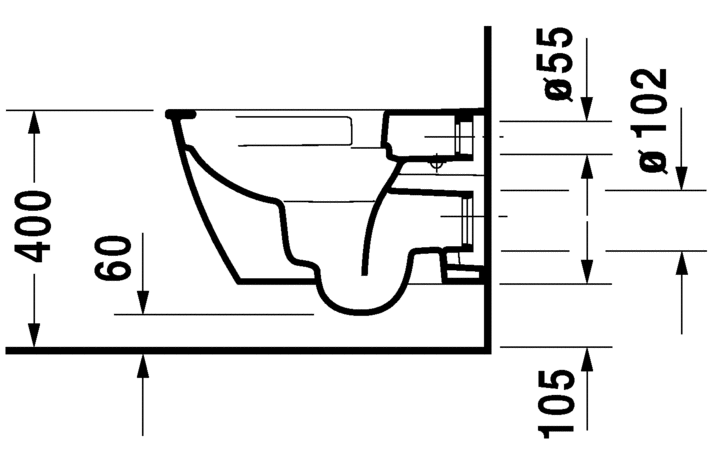 Безободковый унитаз Duravit Darling New 255709 ФОТО