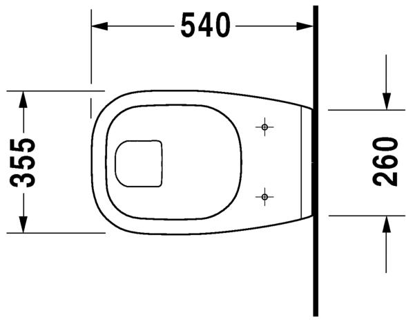 Подвесной унитаз Duravit D-Code 221009 схема 1