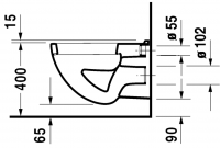 Подвесной унитаз Duravit D-Code 221009 схема 2