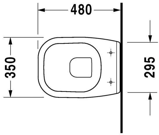 Подвесной унитаз Duravit D-Code 221109 схема 1