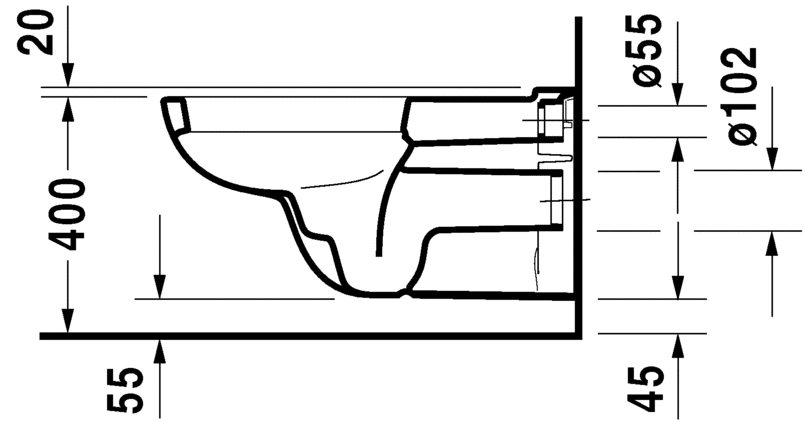 Подвесной унитаз Duravit D-Code 222809 ФОТО