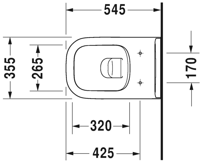 Безободковый унитаз Duravit D-Code 257009 ФОТО