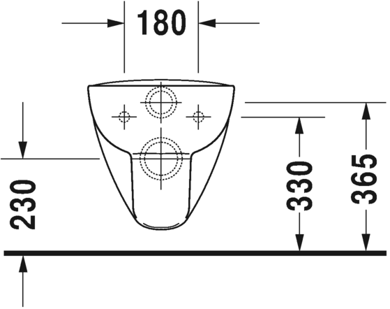 Унитаз Duravit D-Code 457009 Комплект: 257009 + 006739 схема 3