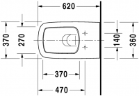 Подвесной унитаз Duravit DuraStyle 253709 схема 1