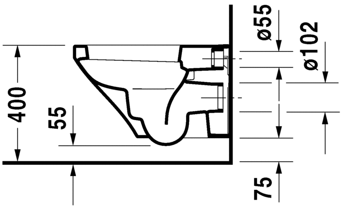 Подвесной унитаз Duravit DuraStyle 455209 Комплект: 255209 + 006379 ФОТО