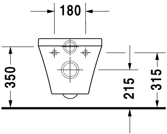 Подвесной унитаз Duravit DuraStyle 455209 Комплект: 255209 + 006379 схема 4