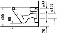 Подвесной унитаз Duravit DuraStyle 254009 схема 2