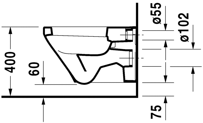 Подвесной унитаз Duravit DuraStyle 254009 схема 2