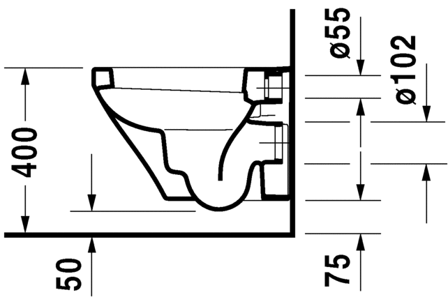 Подвесной унитаз Duravit DuraStyle 253909 схема 2