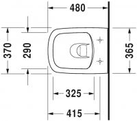 Безободковый унитаз Duravit DuraStyle 457109 Комплект: 257109 + 006379 схема 1