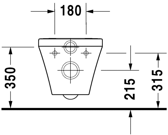 Безободковый унитаз Duravit DuraStyle 254209 схема 3