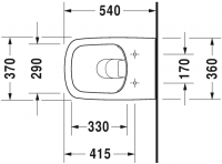 Унитаз Duravit DuraStyle 455109 Комплект: 255109 + 006379 схема 1