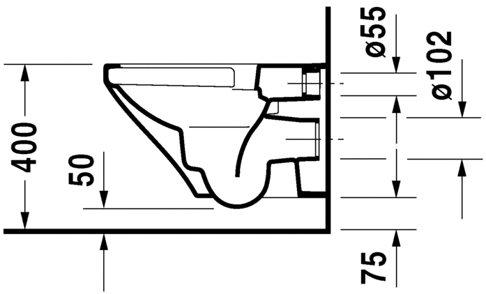 Безободковый унитаз Duravit DuraStyle 253809 ФОТО