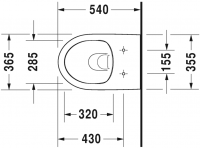 Унитаз Duravit DuraStyle 456209 Комплект: 256209 + 002079 схема 1